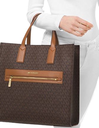 michael kors kenly tote bag|Michael Kors large signature tote.